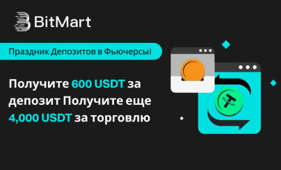 BitMart запускает акцию «Праздник фьючерсных депозитов» с вознаграждением до 4600 USDT