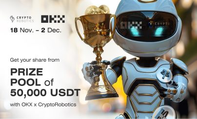 Раздача призового фонда в 50 000 USDT и PRO-пакетов: участвуйте в акции OKX и CryptoRobotics!